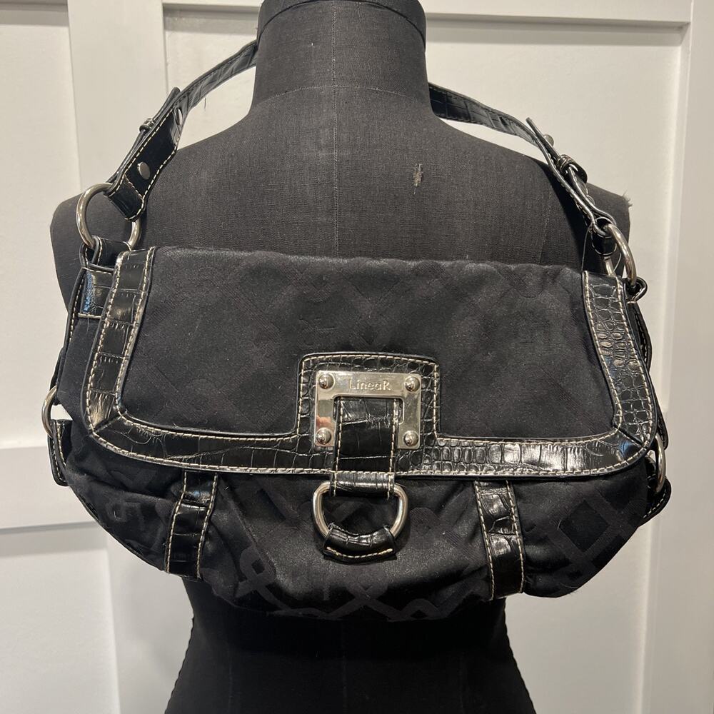 NWT Linear Handbag, Purse,‎ Black Vintage medium
